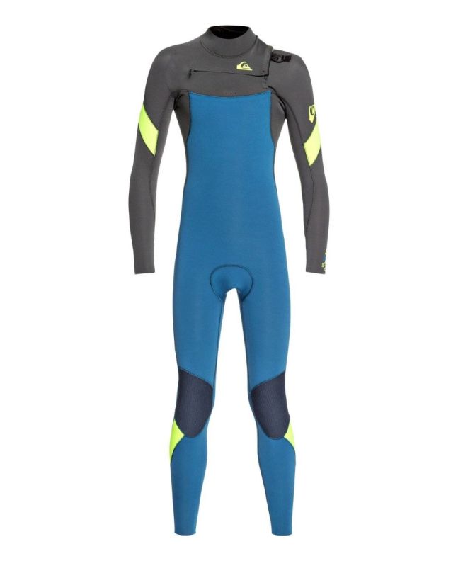 Neopreno con Cremallera en el Pecho Quiksilver 4/3mm Syncro Azul (8-16 años) frontal