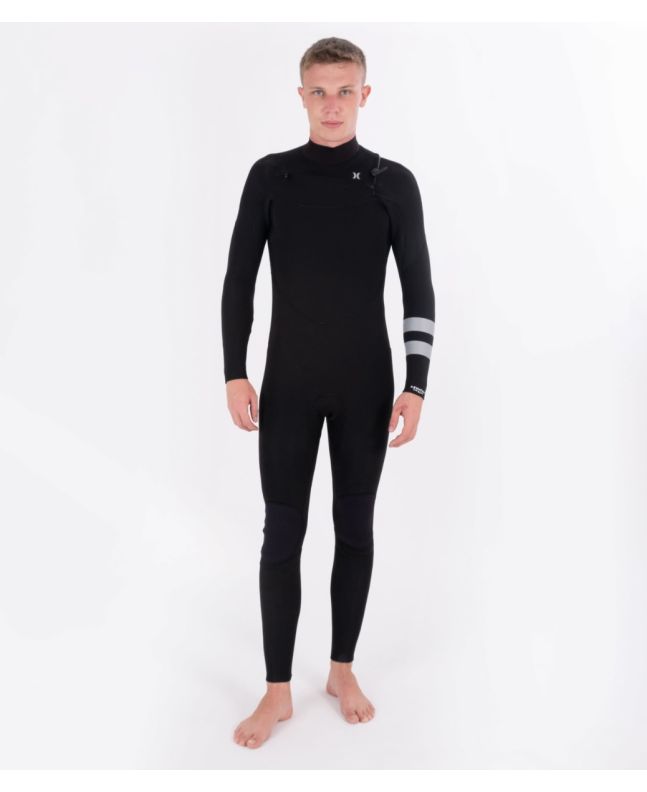 Hombre con Traje de surf con cremallera en el pecho Hurley Advantage Plus 4/3mm negro