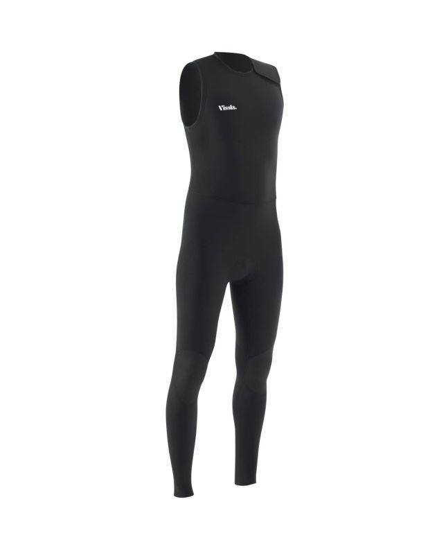 Traje de surf de neopreno sin mangas para hombre Vissla Seven Seas 2/2mm Long John en color negro