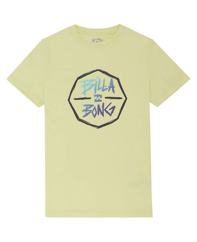 Camiseta de manga corta para chico Billabong Octo amarilla