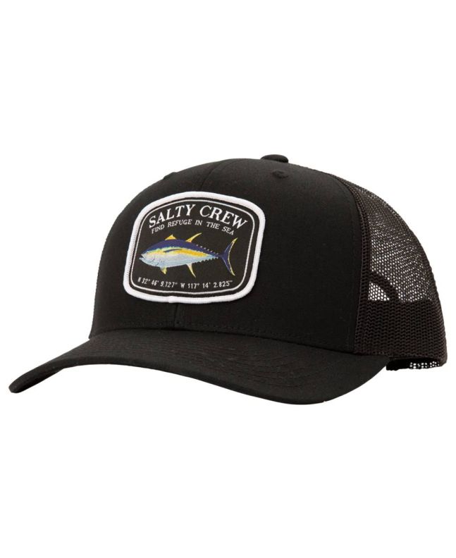 Gorra trucker Salty Crew Pacific Black Retro negra Frontal