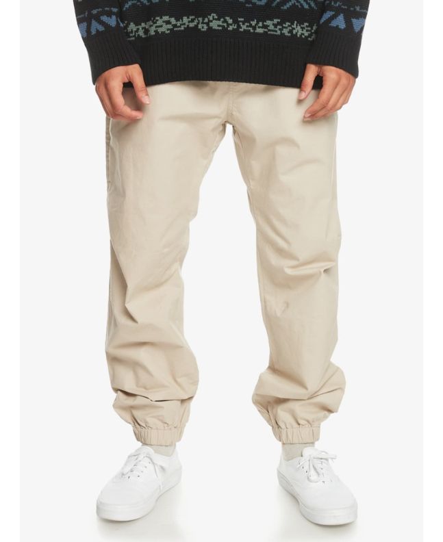 Hombre con Pantalón elástico Quiksilver Lo-Tech Beach Cruiser Beige