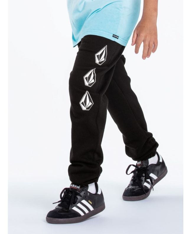 Niño con pantalón deportivo de forro polar Volcom Iconic Stone negro 