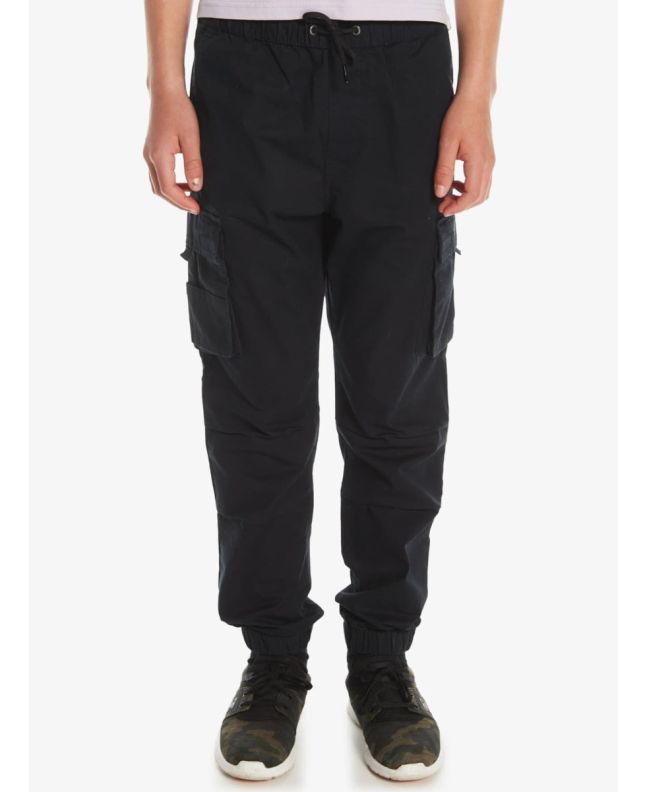 Niño con pantalón cargo de cintura elástica Quiksilver Upcargo to surf Negro