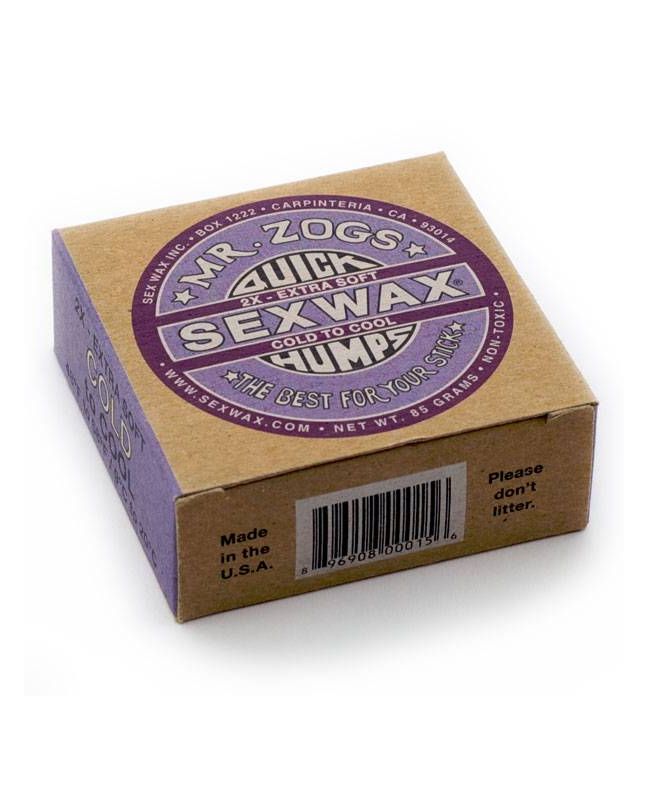 Parafina Sex Wax Quick Humps 2X Purple Extra Soft Eco Box para aguas frías entre 9 y 20º