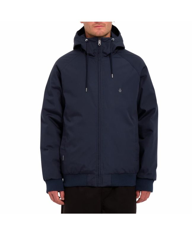 Hombre con chaqueta impermeable con capucha Volcom Hernan 10K Jacket Azul Marino