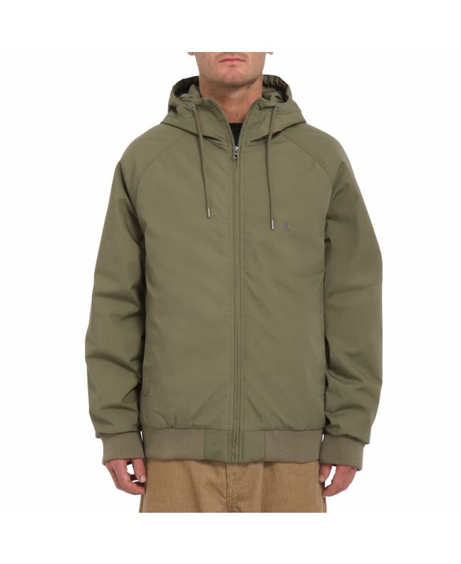 Hombre con parka con capucha Volcom Hernan 5K Jacket Wintermoss Verde