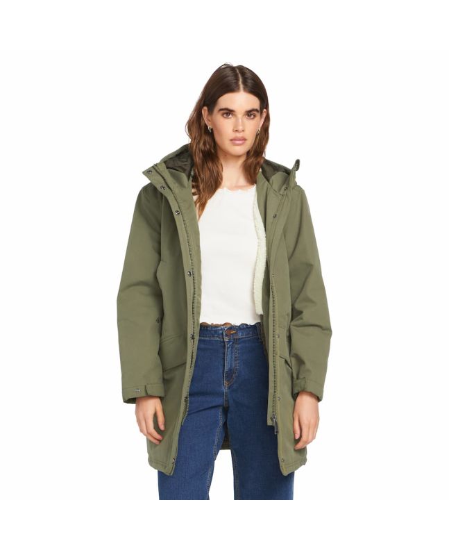 Mujer con Parka gruesa con capucha Volcom Somestone 10K Wintermoss