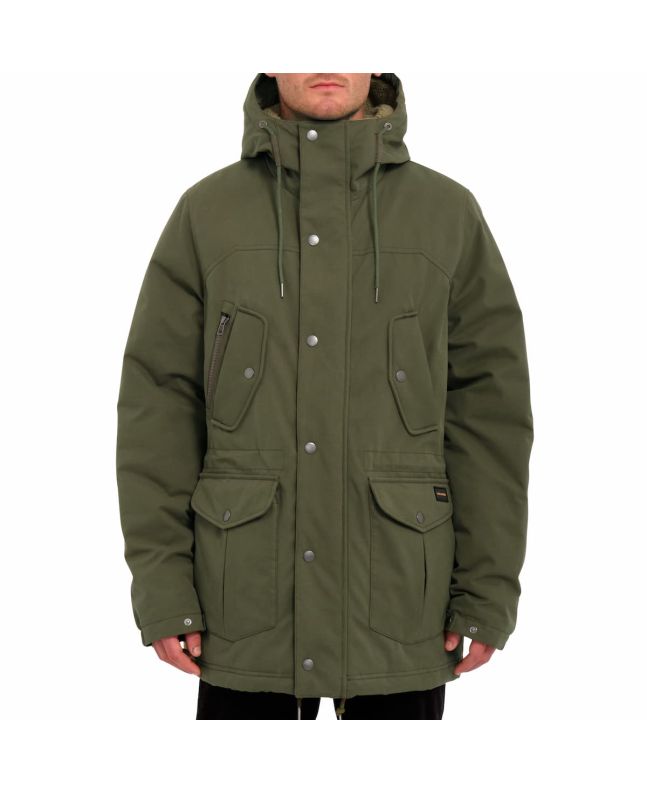 Hombre con parka Volcom Starget 5K Verde Militar