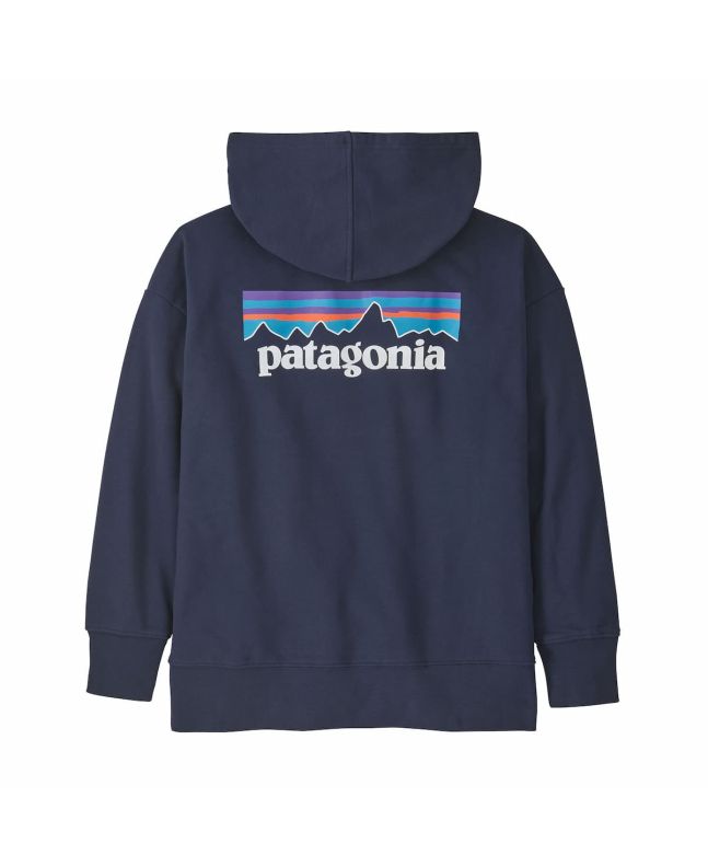 Sudadera con capucha Patagonia Kids Hoody P-6 Logo azul marino para niño/a 6-16 años