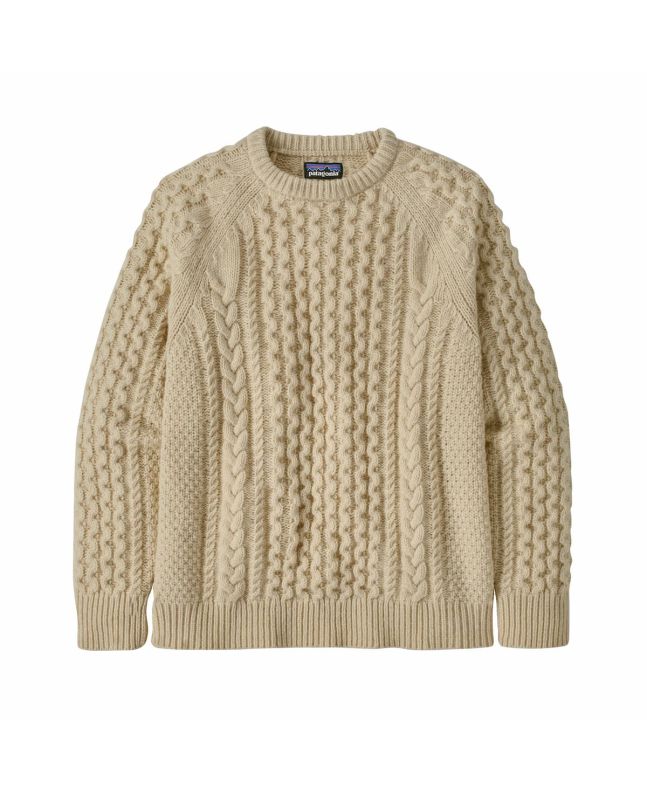 Jersey de lana Patagonia Recycled Wool-Blend Cable Knit Natural Unisex
