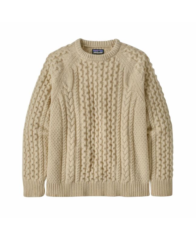 Jersey Patagonia Recycled Wool Blend Cable Knit Natural Mission Surf Shop