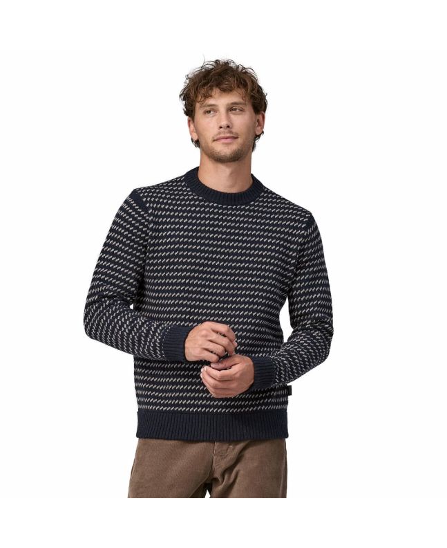 Hombre con Jersey de lana reciclada Patagonia M's Recycled Wool-Blend Sweater Azul Marino