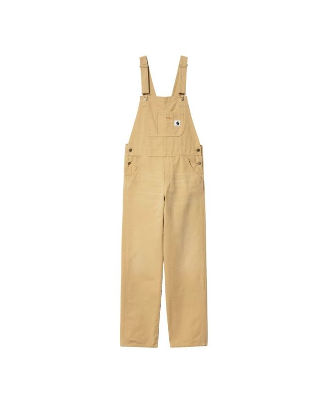 Peto Carhartt WIP W' Bib Overall Straight Bourbon Beige para mujer