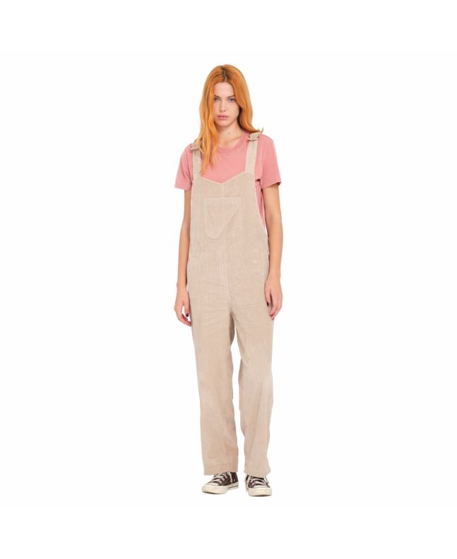 Mujer con peto de pana Volcom Stone Street Light Khaki