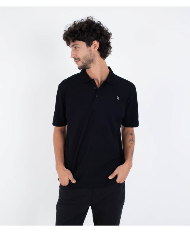 Hombre con polo de manga corta Hurley Icon Negro