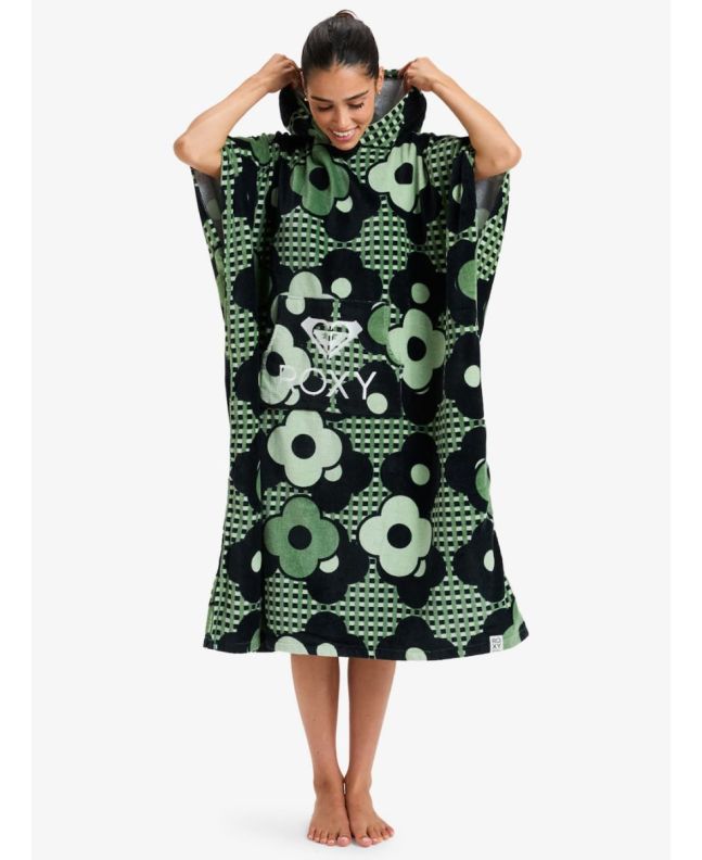 Roxy poncho toalla Stay Magical Printed anthracite para mujer