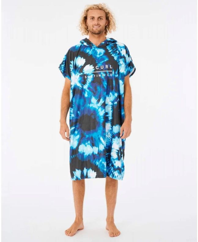 Hombre con Poncho Surf Rip Curl Mix Up Printed Hooded Towel Azul Pacífico