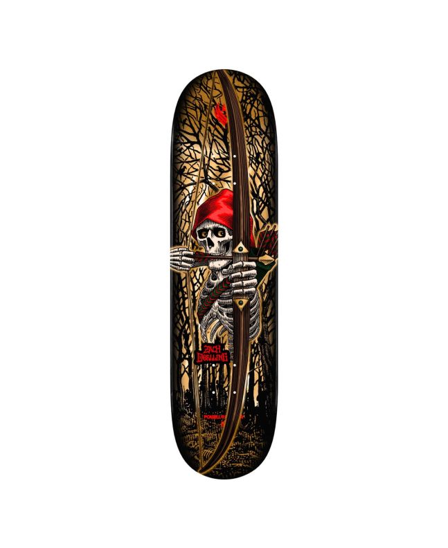 Tabla para monopatín Powell Peralta Pro Zach Doelling Archer Flight 8.30in Gold Foil