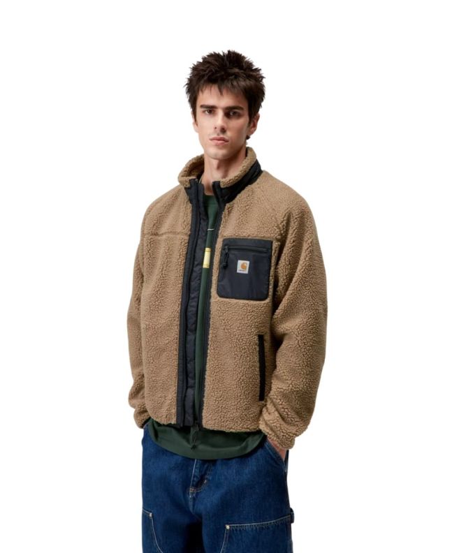 Hombre con forro polar Carhartt WIP Prentis Liner Leather Black