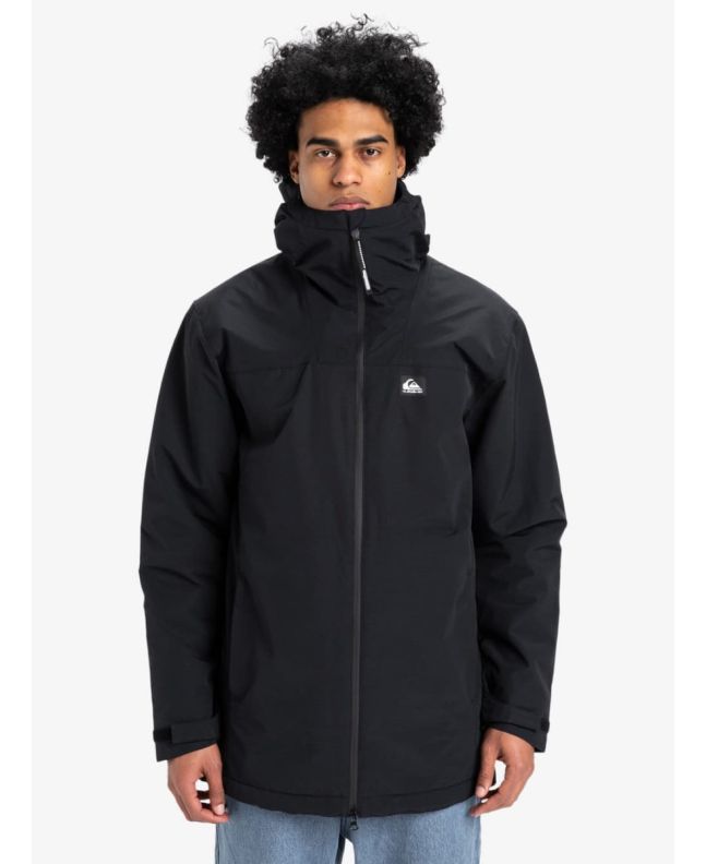 Hombre con Chaqueta Parka Quiksilver Overcast 3K Negra