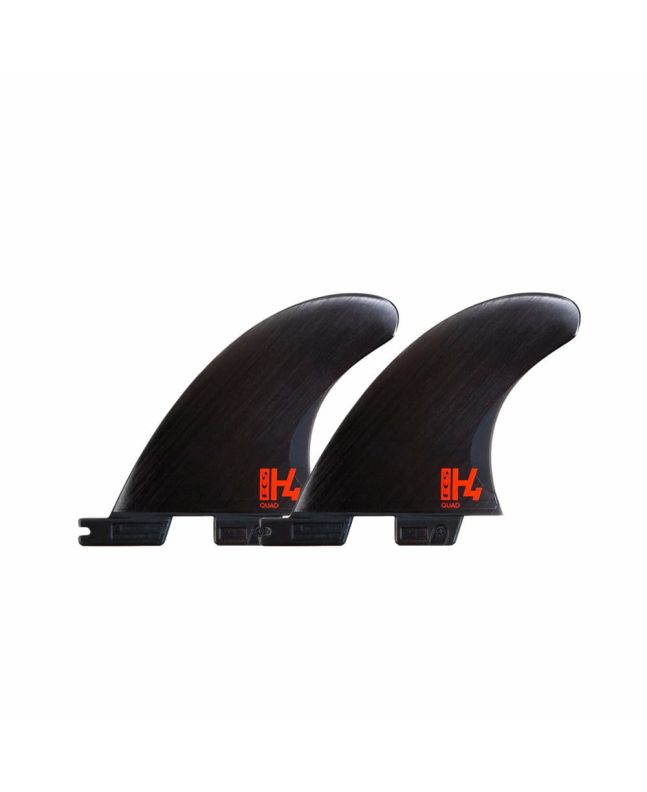 Quillas para tabla de surf FCS II H4 Quad Rear Fins Smoke Medium 