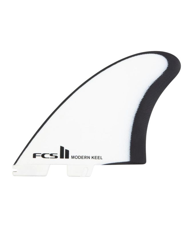 Quillas para tablas de surf FCS II JS Modern Keel Performance Glass Retail Fins blanco y negro