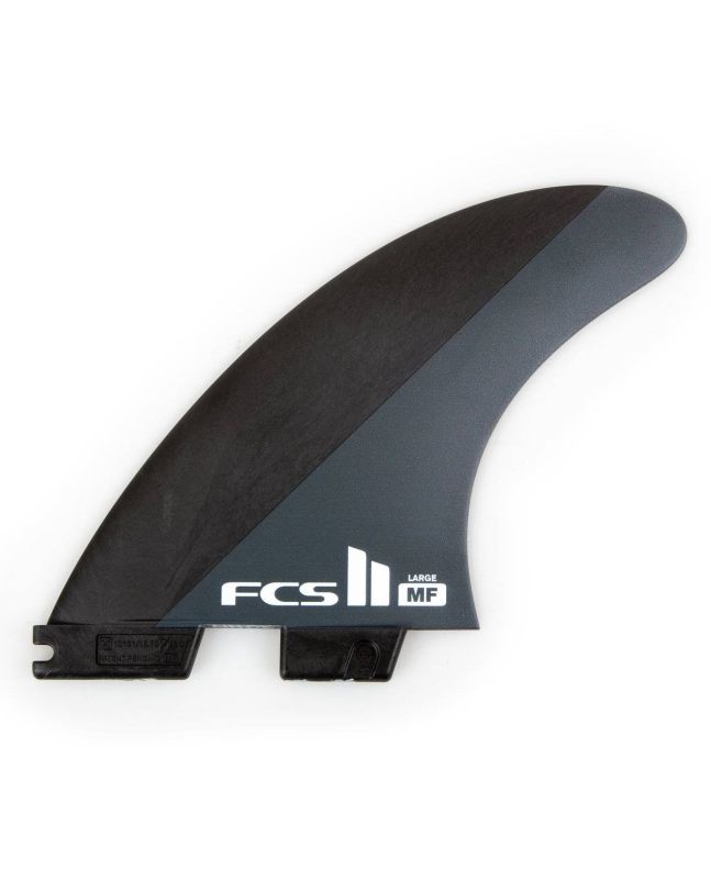 Quillas para tabla de surf FCS II Mick Fanning Neo Carbon Tri Fins L Black/Grey