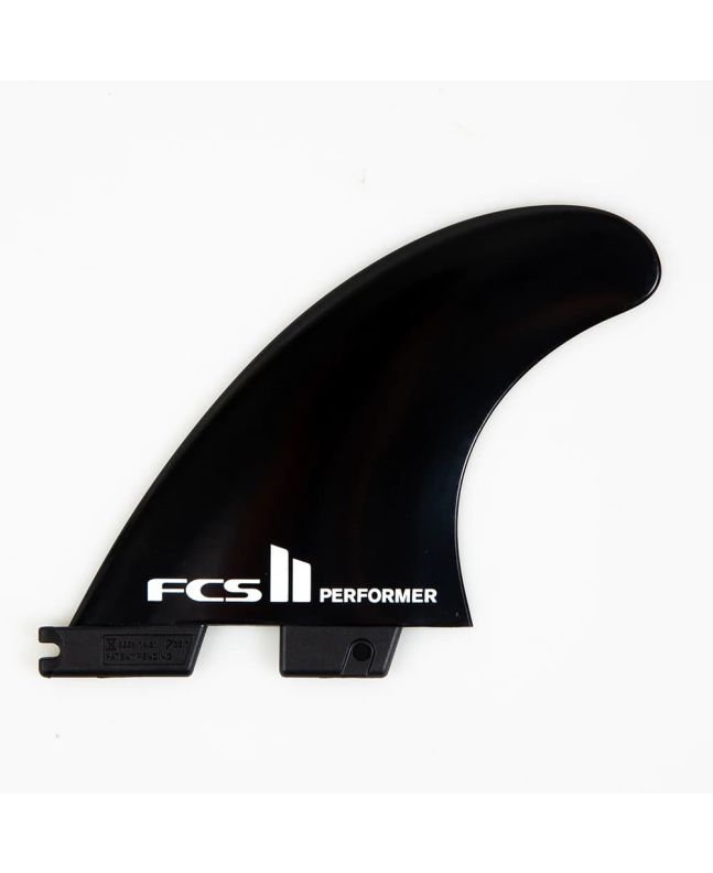 Quillas para tabla de surf FCS II Performer Glass Flex Tri Fins en color negro Talla M