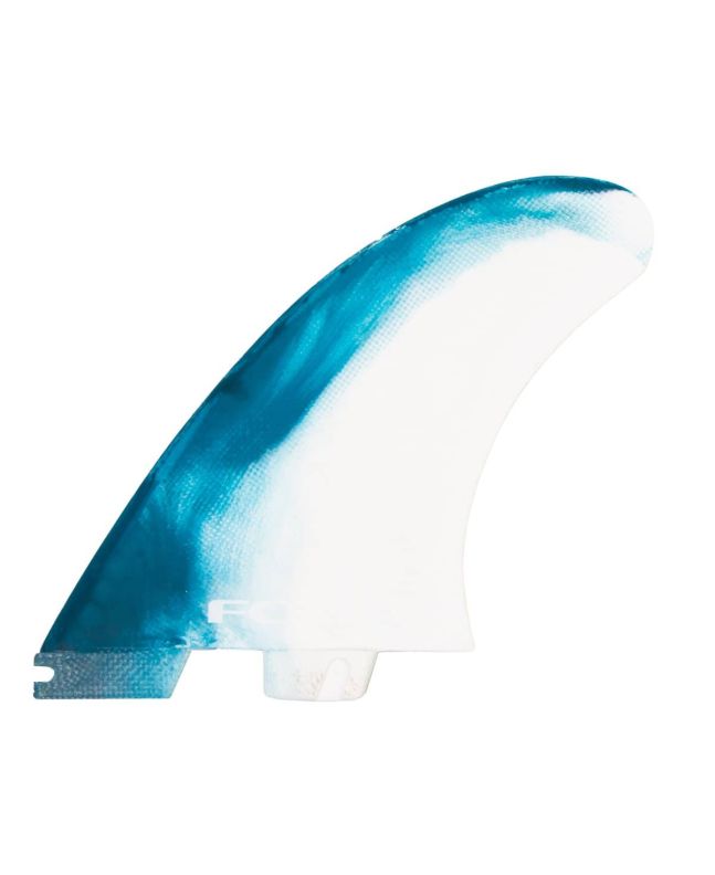 Quillas para tabla de surf FCS II Mark Richards Performance Core Talla XL Swirl Tri Fins blanco y azul