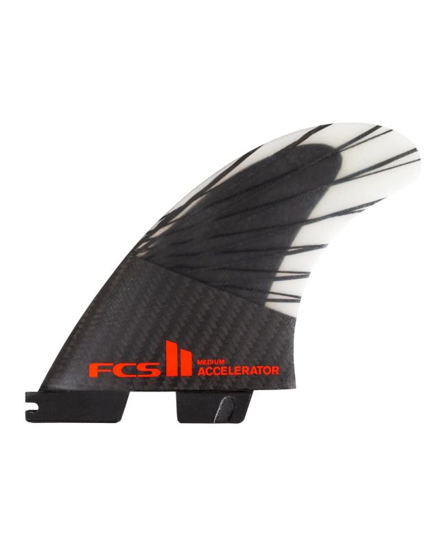Quillas FCS II Accelerator PC Carbon Tri Fins Black-Red Talla M