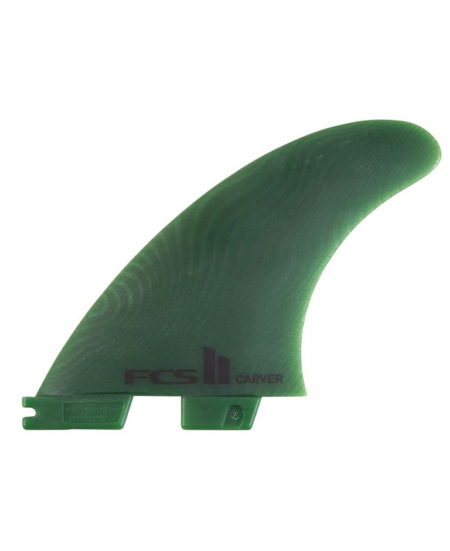 Quillas para tabla de surf FCS II Carver Neo Glass Eco Tri Fins Verdes Medium