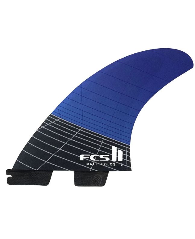 Quillas de surf FCS II Matt Biolos Performance Core Carbon Tri-Fins Azul Talla L
