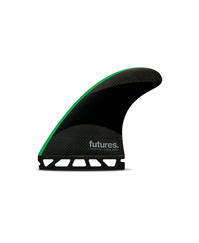 Quillas para tabla de surf Futures John John Florence Signature Range Techflex series en color Neon Green Talla M