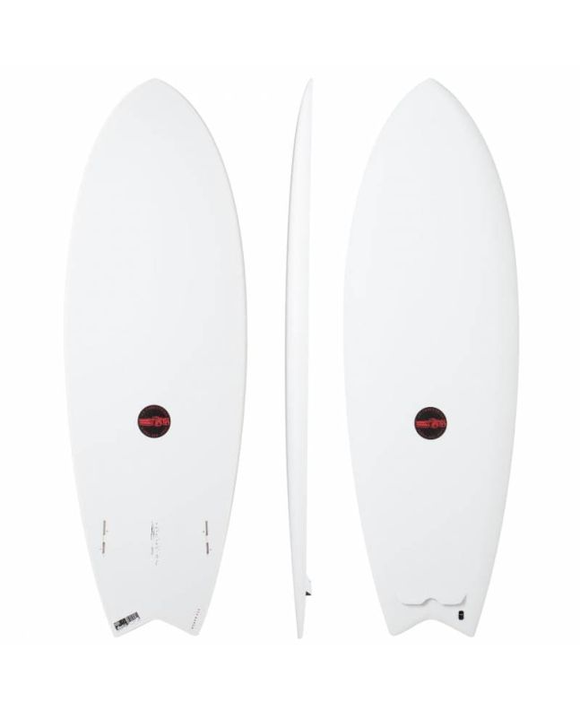 Tabla de Surf Softboard JS Industries Red Baron 5'8" 36,4 Litros Blanca Twin Fin