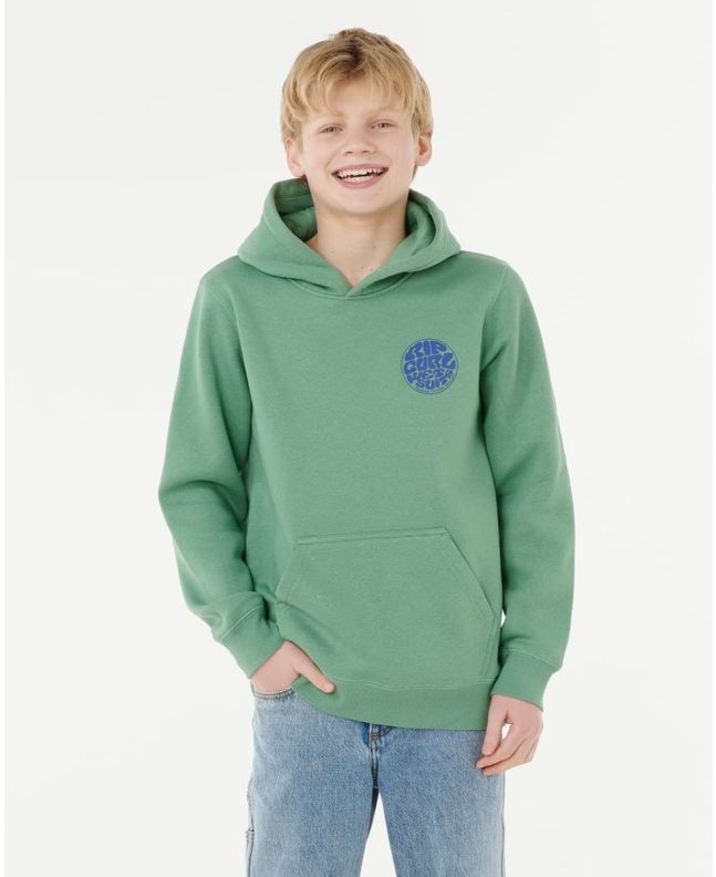Niño con Sudadera de capucha Rip Curl Wetsuit Icon verde hierba 8-16 años