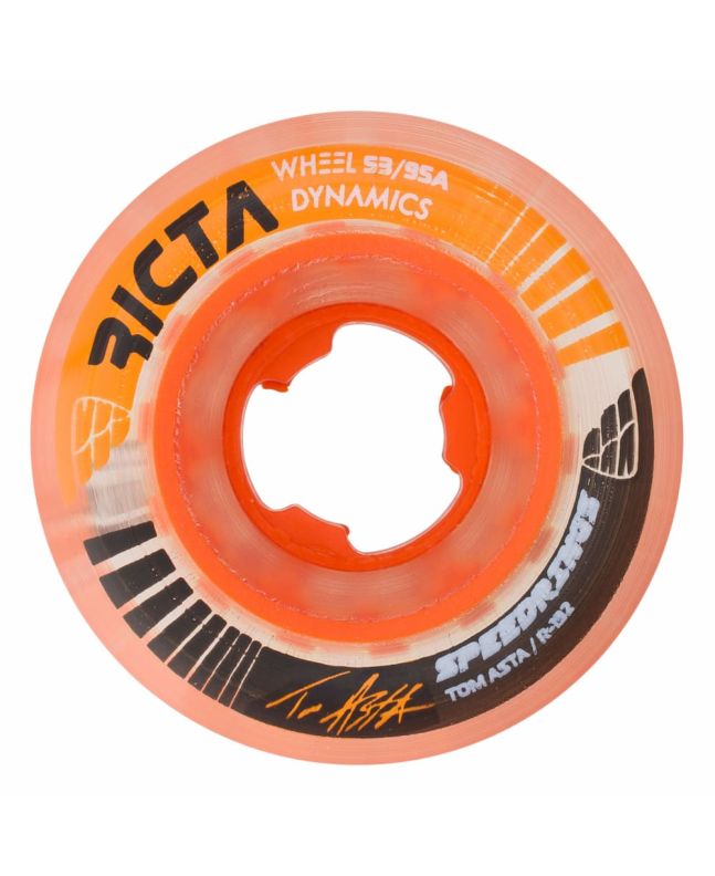 Ruedas de Skate Ricta 53mm Asta Speedrings Slim 95a naranjas