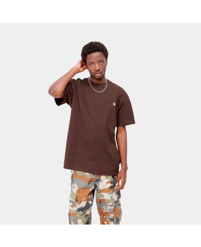 Hombre con Camiseta de manga corta Carhartt Work in Progress granate