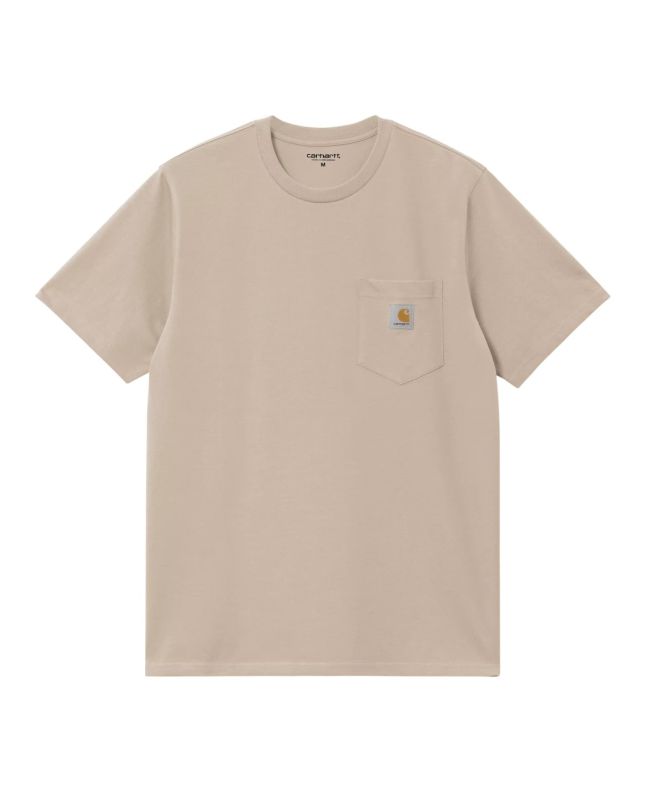 Camiseta de manga corta con bolsillo Carhartt WIP Pocket color beige Wall para hombre