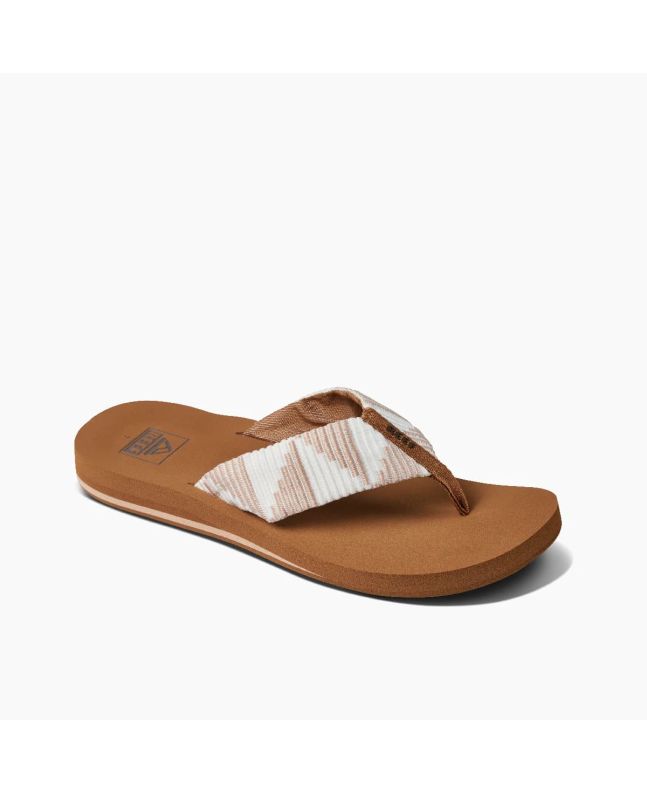 Chanclas ecológicas Reef Spring Woven Sand beige para mujer 