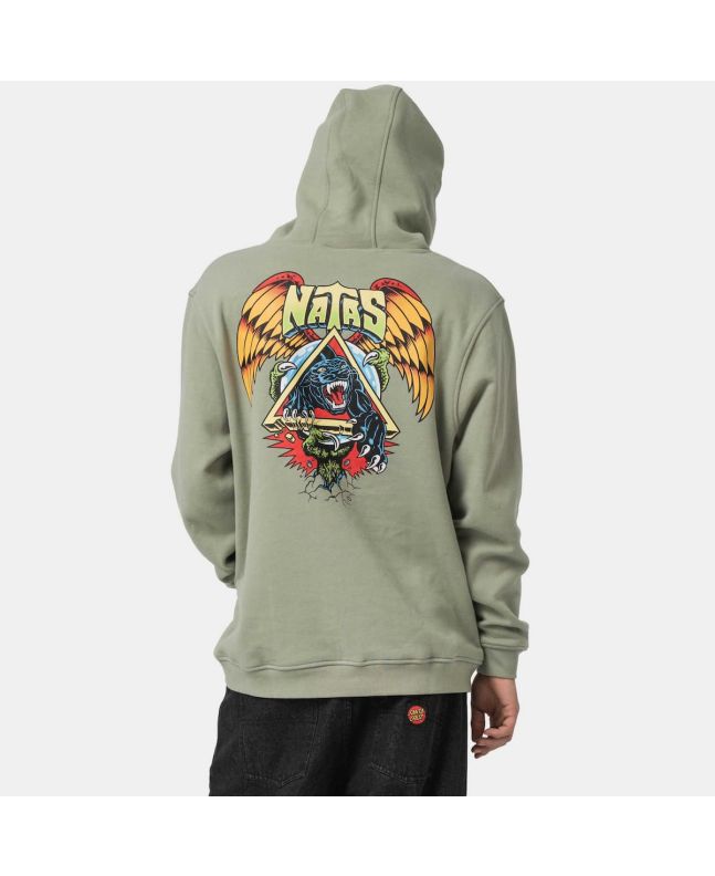 Hombre con Sudadera de capucha Santa Cruz Natas SC Panther Gris Verdosa
