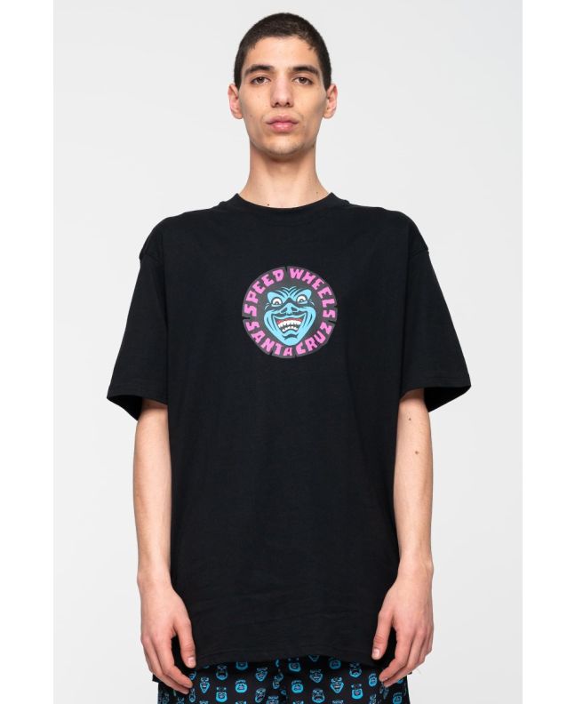 Hombre con camiseta de manga corta Santa Cruz SW Face negra