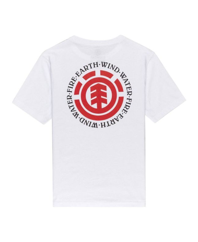 Camiseta de manga corta para niño Element Seal SS blanca Posterior