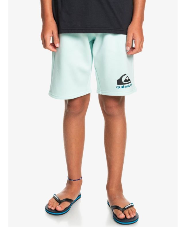Niño con short de felpa Quiksilver Easy Day azul turquesa 