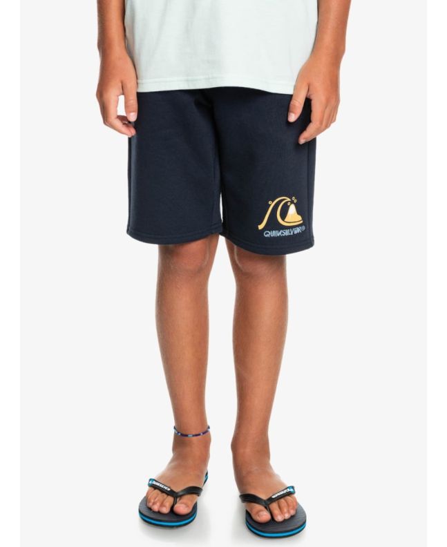 Niño con short de felpa Quiksilver Easy Day Azul marino