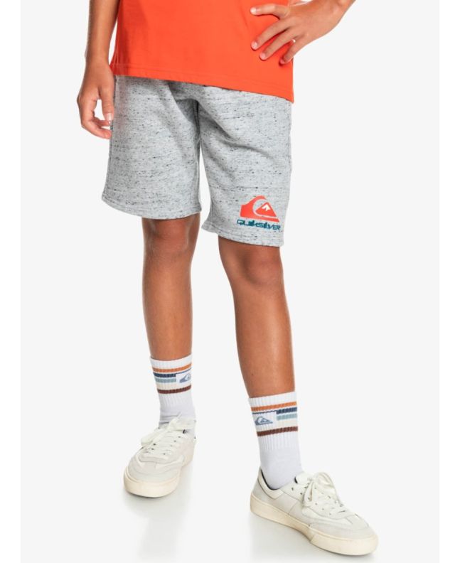 Niño con short de felpa Quiksilver Easy Day gris 