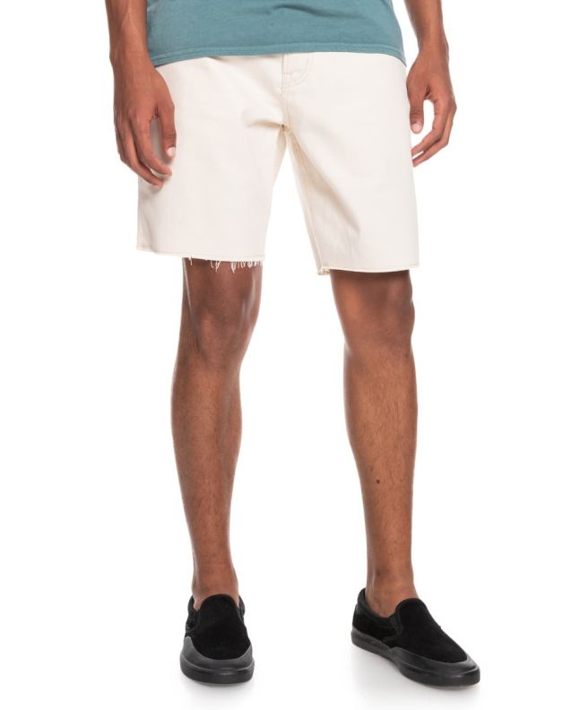 Hombre con Pantalón corto Vaquero Quiksilver Up Size Natural Short blanco