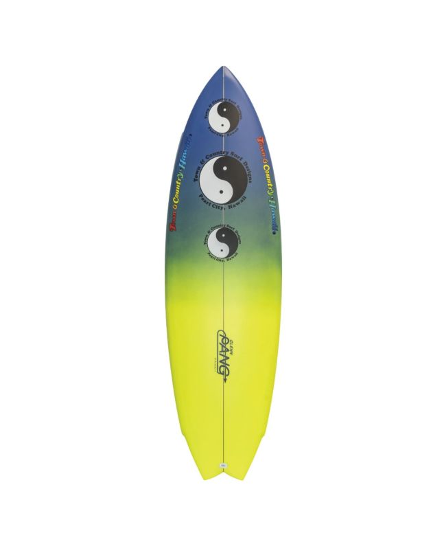 Tabla de Surf Shortboard Town and Country Glenn Pang Sinr 6'0" en color azul y amarillo