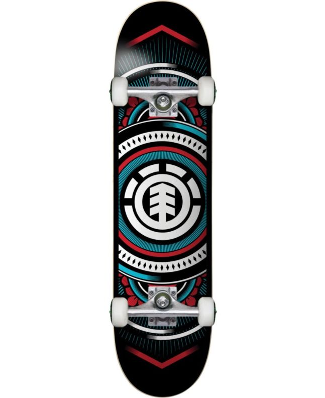 Skate Completo Element Hatched Red Blue 8"