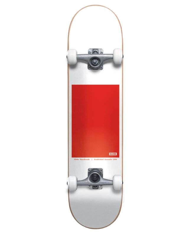 Skate Completo Globe G0 Block Serif blanco y rojo 8.0"
